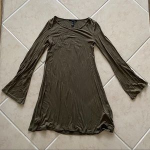 Bell Sleeve Olive Dress